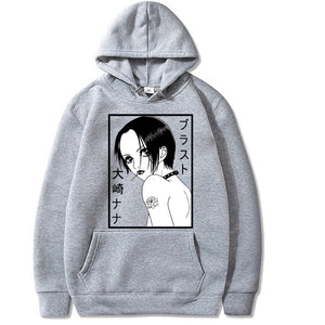 Anime Nana Osaki Hoodie Hip Hop Casual Loose Print Streetwear Sweatshirt