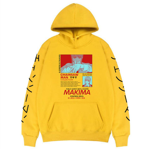 Image of Chainsaw Man Hoodies Anime Print Streetwear Fashion Sweatshirts Oversized Hoodie Harajuku Unisex Clothing