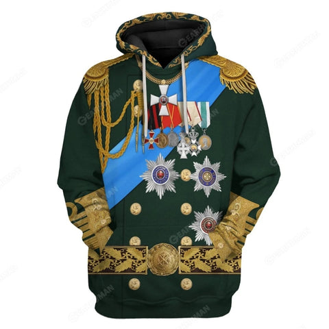 Image of Historical Personage Nicholas II 3D Printed Cosplay Hoodie