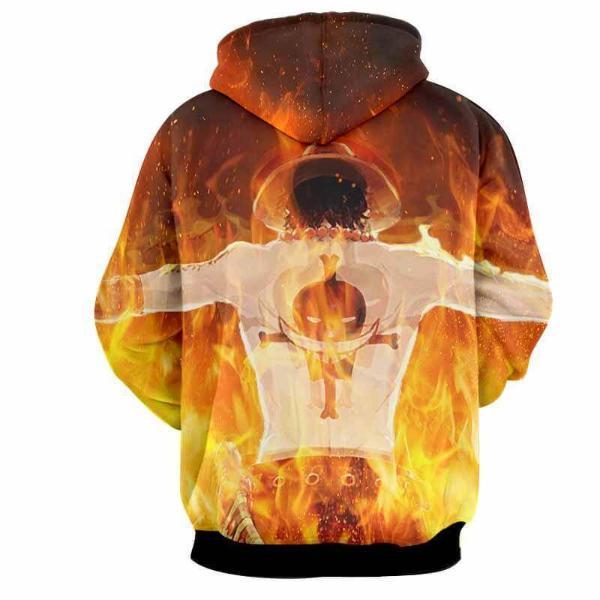 One Piece Fire Fist Ace 3D Printed Hoodie