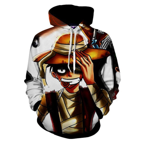 Image of One Piece Pirate King Luffy 3D Printed Hoodie