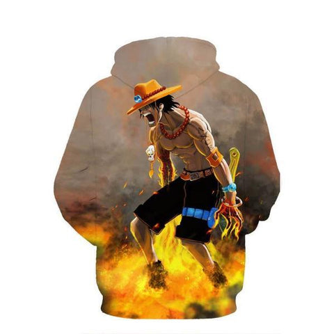 Image of One Piece Portgas D.Ace 3D Hoodie