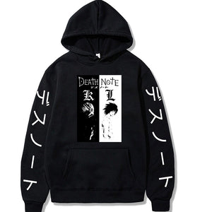 Death Note Anime Letter Printed Hoodie Oversized Hoodie