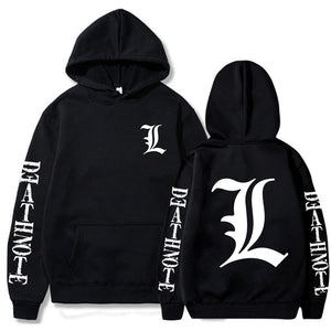 Death Note Unisex Hoodies Japanese Anime Printed Hoodie Streetwear Fleece Casual Sweatshirt