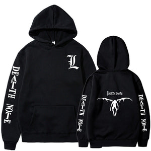 Death Note Unisex Hoodies Japanese Anime Printed Hoodie Streetwear Fleece Casual Sweatshirt