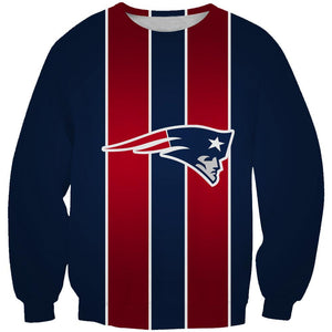 Football Patriots  Hoodie - Red and Blue New England Patriots Pullover Hoodie