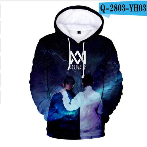 Image of 3D Printed Marcus and Martinus Music Hooded Sweatshirt Hoodies