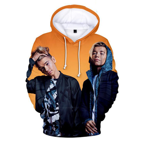 Image of 3D Printed Marcus and Martinus Hooded Pullovers Hoodies Sweatshirt