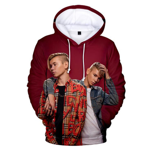 Image of 3D Printed Hooded Pullovers - Marcus and Martinus Hoodies Sweatshirt