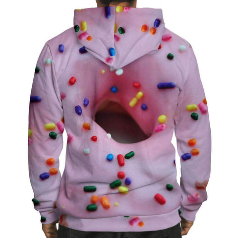 Image of Pink Donut Hole 3D Printed Hoodie