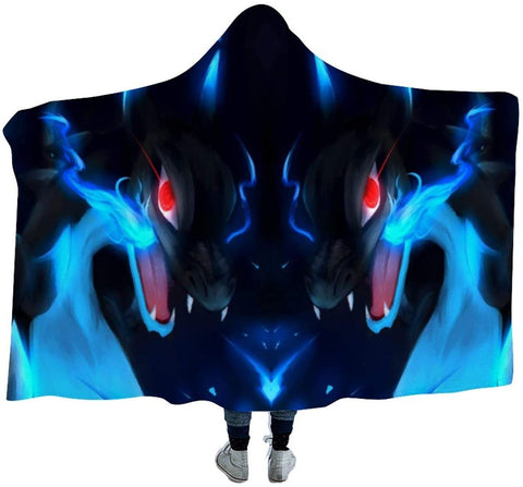 Image of Winter Hooded Blankets - Pokemon Throw Poncho Blankets