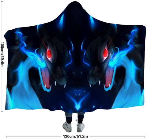 Image of Winter Hooded Blankets - Pokemon Throw Poncho Blankets