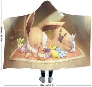Pokemon Winter Wearable Blankets - Mystery Dungeon Hooded Blankets