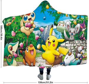 Pokemon Throw Blankets - Winter Hooded Blankets