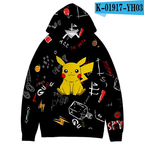 Image of Pokemon 3D Print Design Hoodies - Anime Hooded Sweatshirts