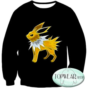 Pokemon Sweatshirts - Eevee Thunder Type Evolution Jolteon Sweatshirt