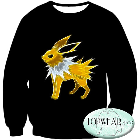 Image of Pokemon Sweatshirts - Eevee Thunder Type Evolution Jolteon Sweatshirt