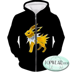 Pokemon Sweatshirts - Eevee Thunder Type Evolution Jolteon Sweatshirt