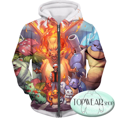 Image of Pokemon Sweatshirts - First Generation Pokemons 3D Sweatshirt