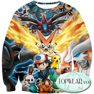 Pokemon Sweatshirts - Ketchum Pokemons 3D Sweatshirt