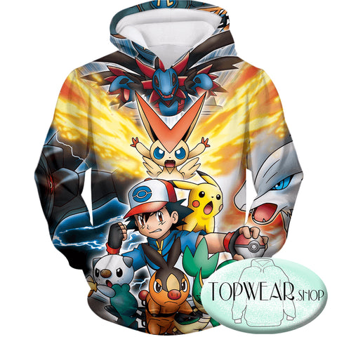 Image of Pokemon Sweatshirts - Ketchum Pokemons 3D Sweatshirt