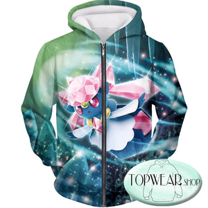 Pokemon Sweatshirts - Fairy Rock Type Pokemon Diancie Sweatshirt