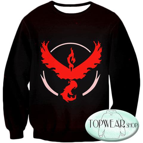 Image of Pokemon Hoodies - Go Team Valor Moltres Logo Hoodie