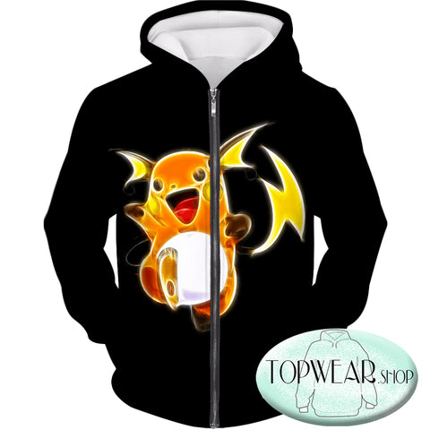 Image of Pokemon Sweatshirts - Thunder Pokemon Raichu Sweatshirt