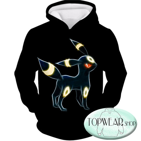 Image of Pokemon Sweatshirts - Eevee Dark Pokemon Evolution 3D Sweatshirt