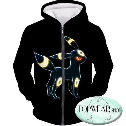 Image of Pokemon Sweatshirts - Eevee Dark Pokemon Evolution 3D Sweatshirt