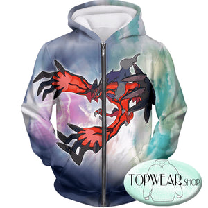 Pokemon Sweatshirts - Dark Flying Pokemon Yveltal Sweatshirt