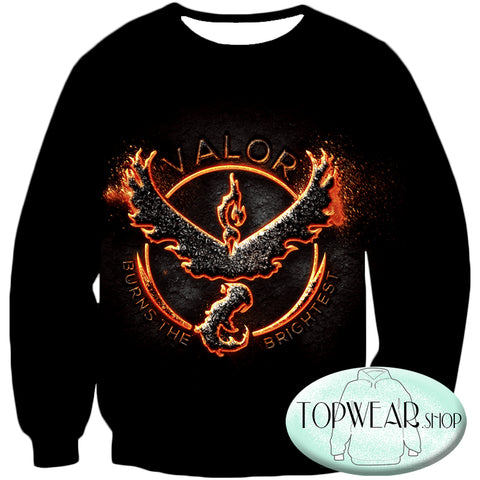 Image of Pokemon Sweatshirts - Fire Pokemon Moltress Logo 3D Sweatshirt