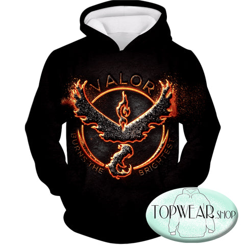 Image of Pokemon Hoodies - Fire Pokemon Moltress Logo 3D Hoodie