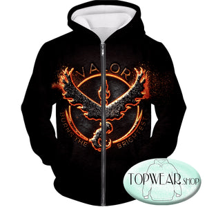 Pokemon Sweatshirts - Fire Pokemon Moltress Logo 3D Sweatshirt