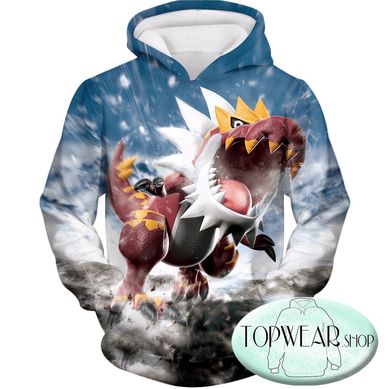 Pokemon Sweatshirts -  Dragon Fossil Pokemon Tyrantrum Sweatshirt