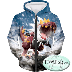 Pokemon Sweatshirts -  Dragon Fossil Pokemon Tyrantrum Sweatshirt