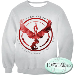 Pokemon Sweatshirts - Fire Pokemon Moltress Logo Sweatshirt