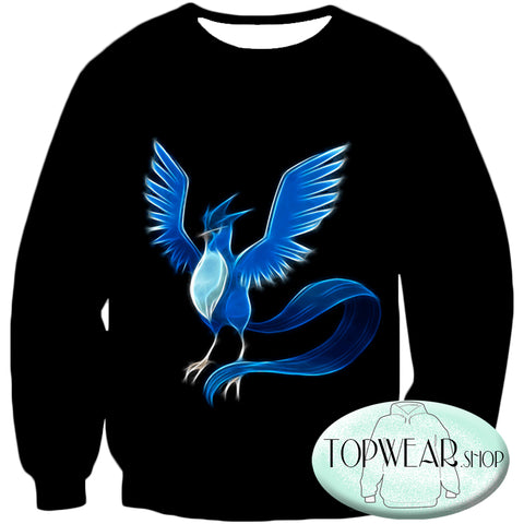 Image of Pokemon Hoodies - Flying Mystic Ice Type Pokemon Articuno Zip Up Hoodie