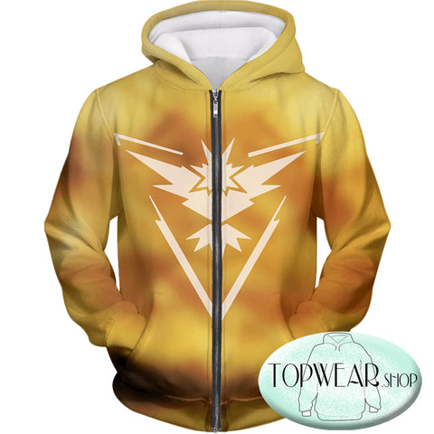 Image of Pokemon Hoodies - Thunder Pokemon Zapdos 3D Hoodie