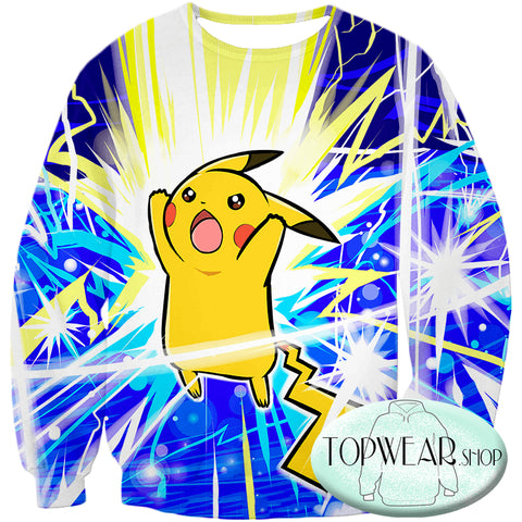 Image of Pokemon Sweatshirts - Thunder Pokemon Pikachu Sweatshirt