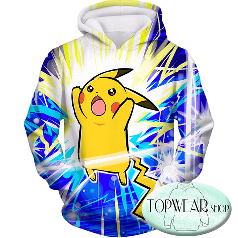 Image of Pokemon Hoodies - Thunder Pokemon Pikachu Zip Up Hoodie