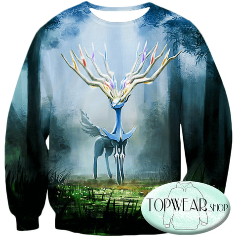 Image of Pokemon Sweatshirts - Very Cool Pokemon Xerneas Sweatshirt