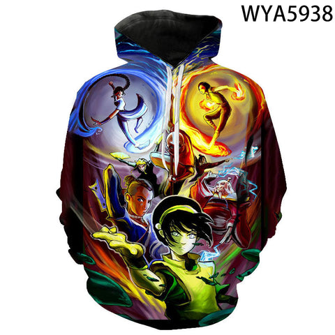 Image of Anime 3D Printed Avatar The Last Airbender Hoodies Sweatshirt