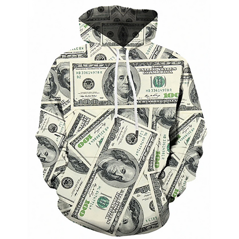 Image of 3D Printed Color Block Hoodie - Hooded Punk Gothic Sports Pullover