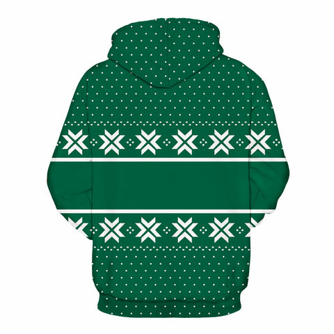 Image of Christmas Hoodies - Funny Christmas Dancing Cute Icon Green 3D Hoodie