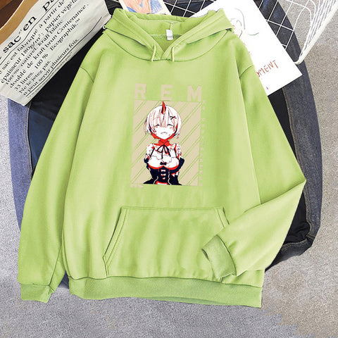 Image of Re ZERO Starting Life In Another World Hoodies Rem Sweatshirts Autumn Fashion Loose Hoody