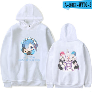 Re ZERO Starting Life in Another World Hoodie Rem Ram Sweatshirts Autumn Hoodies