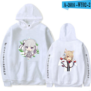 Re ZERO Starting Life in Another World Hoodie Anime Print Sweatshirts Pullover Hoodies