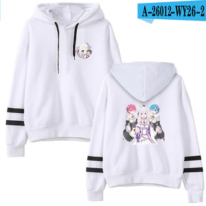 Re ZERO Starting Life in Another World Hoodie Sweatshirt Anime Rem Ram Coat Harajuku Clothes