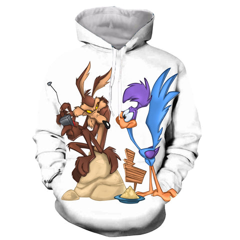 Image of 3D Printed Road Runner & Wile E Coyote Hoodies